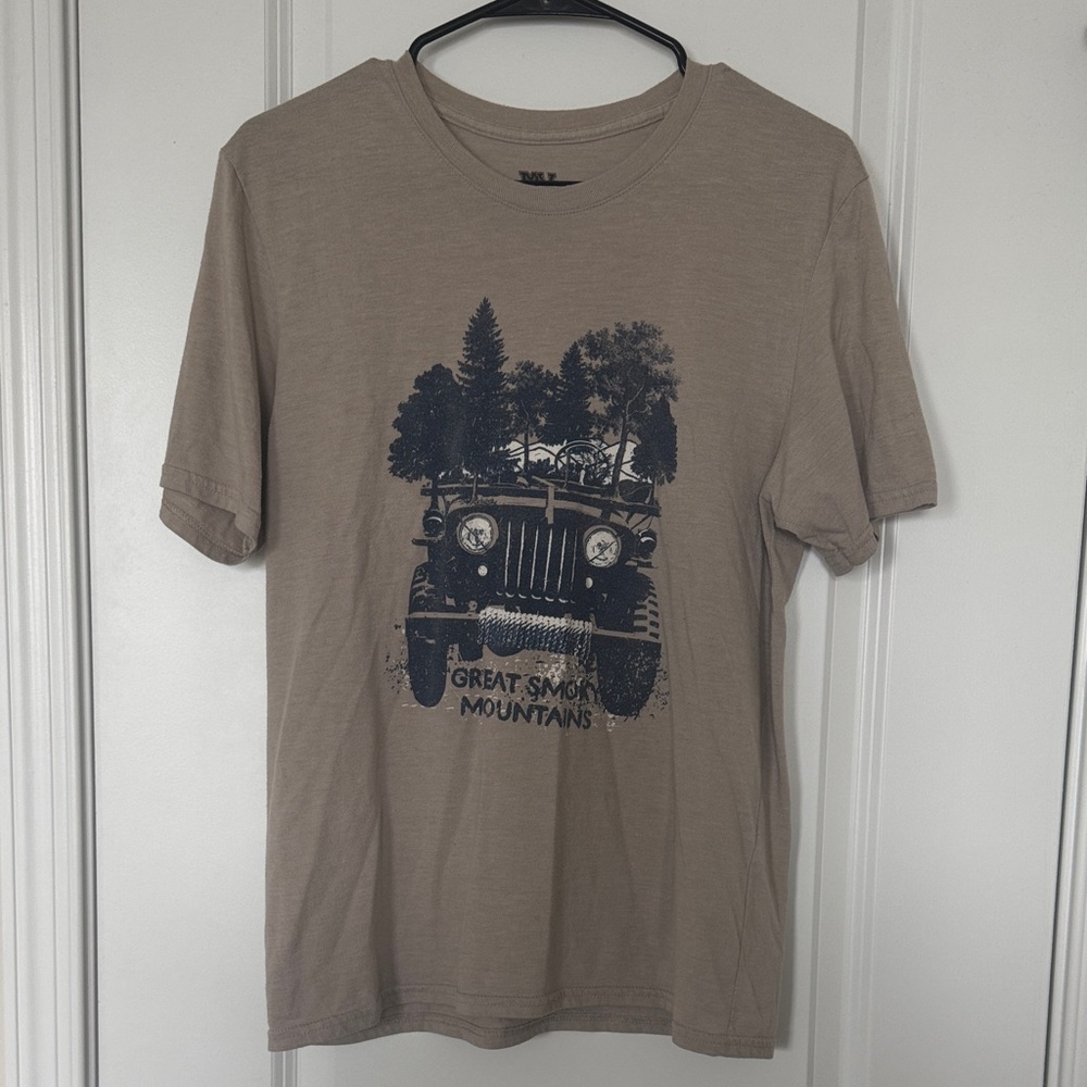 MV Sport Tan Graphic Tee with Jeep Design
